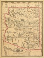 Arizona 1887 State Map 17x22, Arizona 1887 State Map